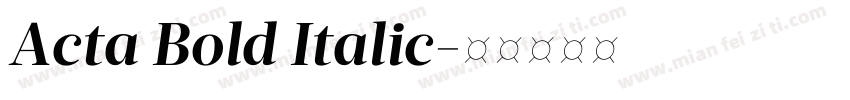 Acta Bold Italic字体转换
